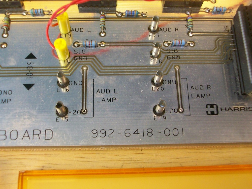Three Harris analog - VU METERS - + 2 extra faceplates, from Medalist 12 console