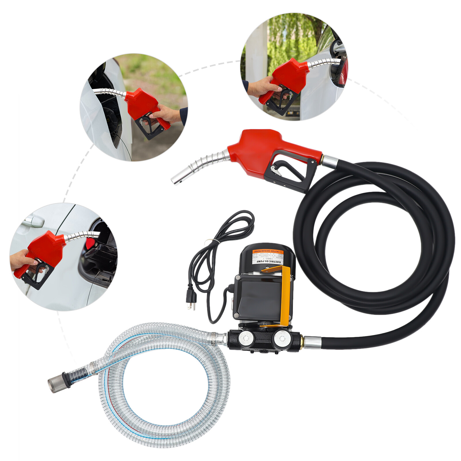 550W Self Priming Oil Fuel Pump 60 L/min Fuel Transfer Extractor Biodiesel Pump