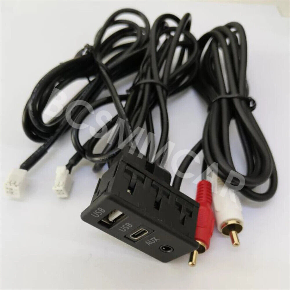 Car Dash Flush Mount TYPE-C USB AUX Port Socket Panel Extension Cable Adapter