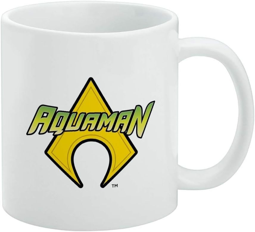 Aquaman Logo Licensed Ceramic Coffee Mug 11 oz.