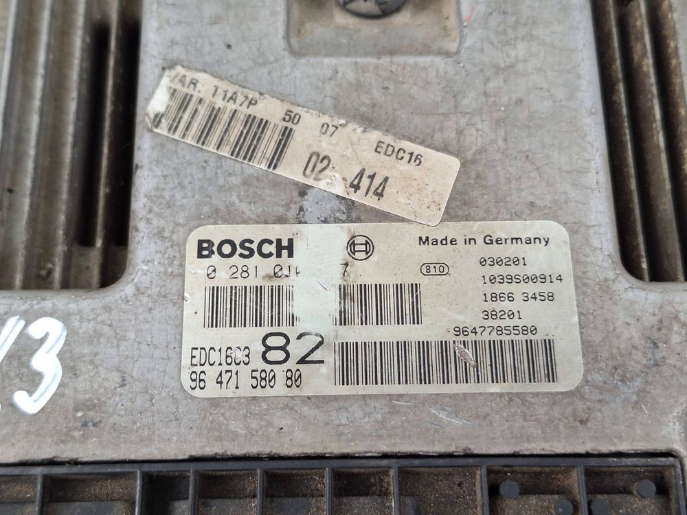 Peugeot 206 2001 Engine Control Module 9647158080 kW BVV1828