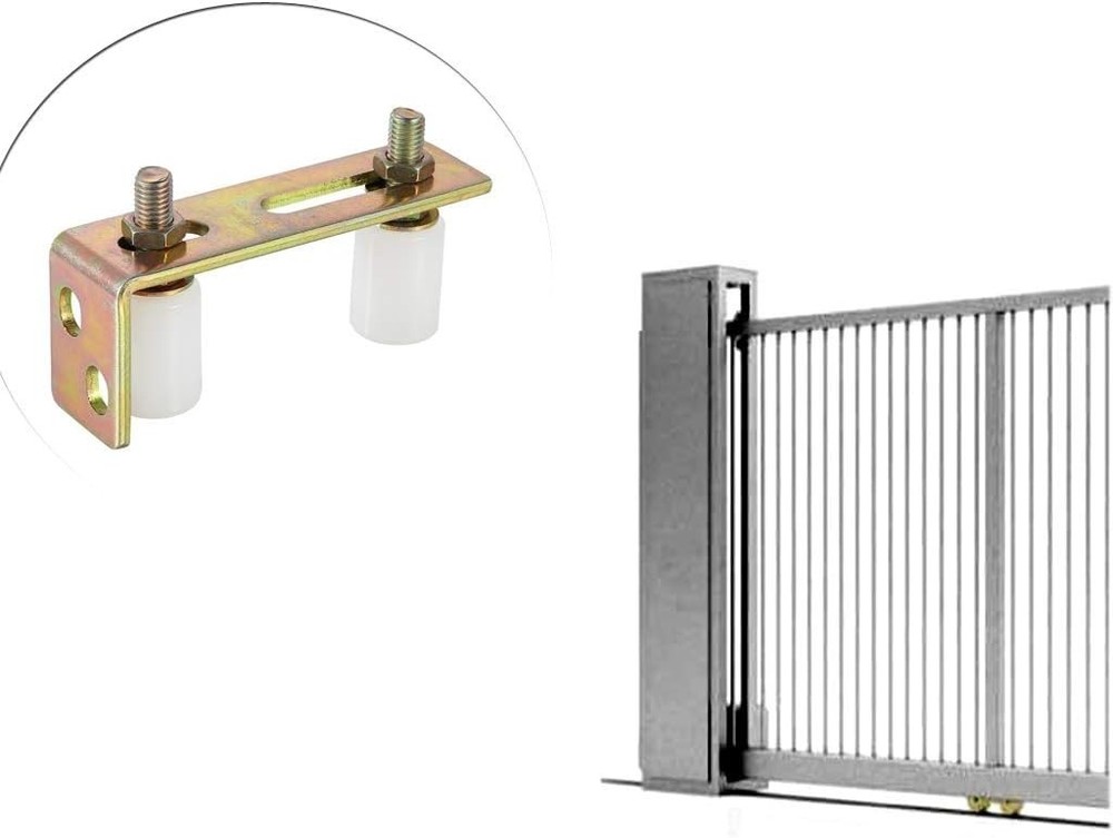 Functional Slide Gate Roller Bracket with Nylon Rollers for Enhanced Stability