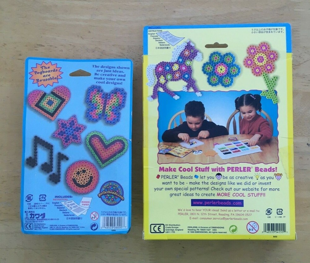 New! PERLER FLOWER POWER KIT + 5 Peg Boards