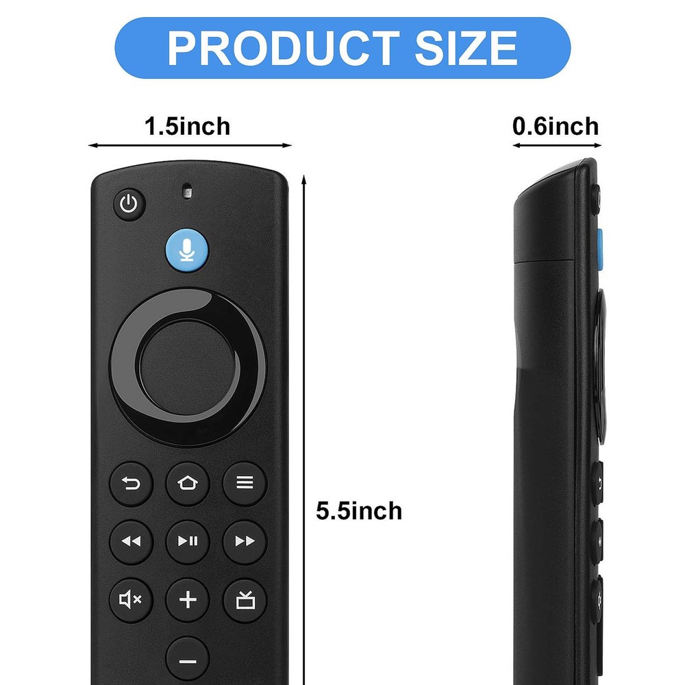 Replacement Voice Remote Control Compatible with Fire 3rd GEN Remote, Black
