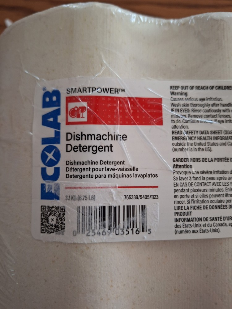 Ecolab Smartpower Dishmachine Detergent 6.75 lb. Block unopened