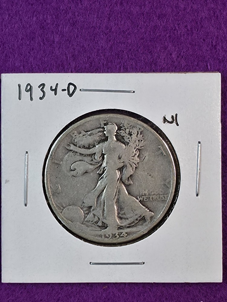 1934 D Walking Liberty Silver Half Dollar