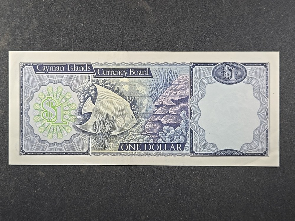 1971 (1972) CAYMAN ISLANDS $1 note - Pick #1b - Solid VF/XF