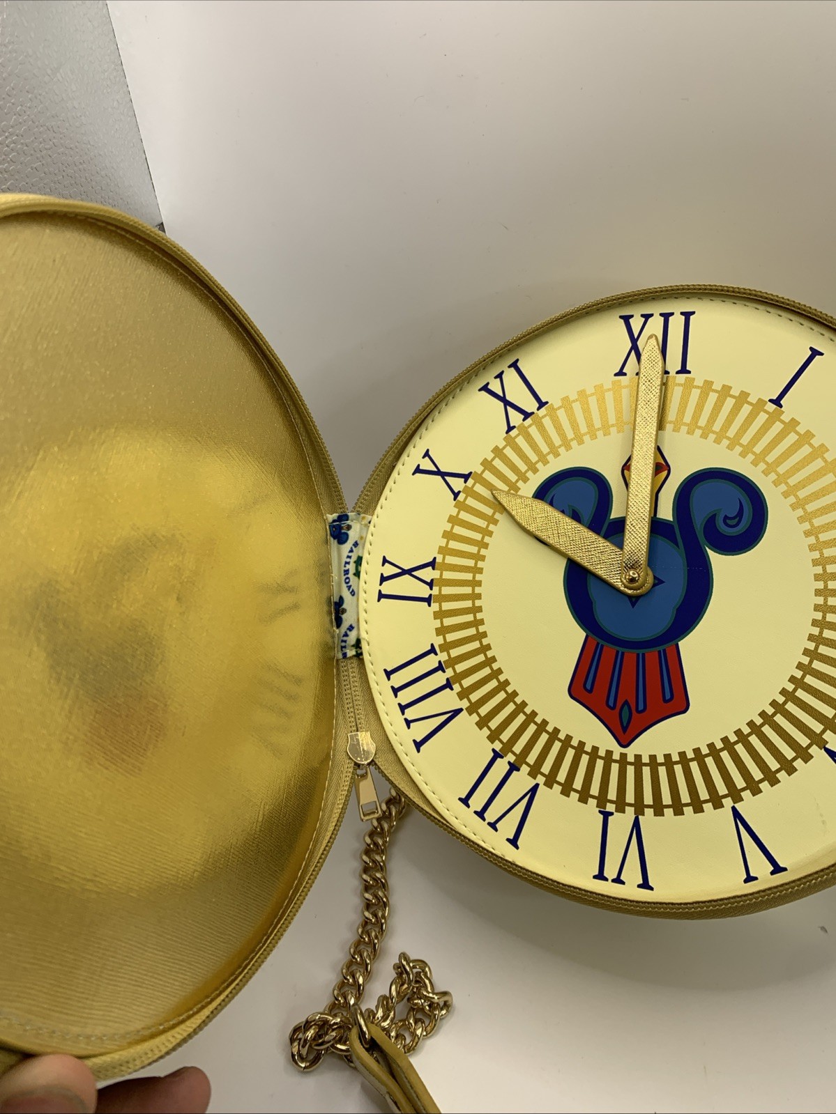 Walt Disney World Railroad Gold Crossbody Bag Disney Parks Exclusive NWT