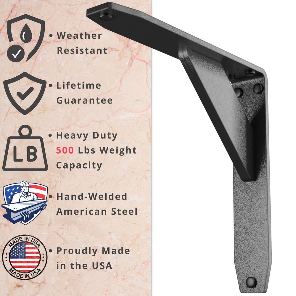 Starby Jetstream Solid Heavy Duty Low Profile Welded Countertop Support Shelf...
