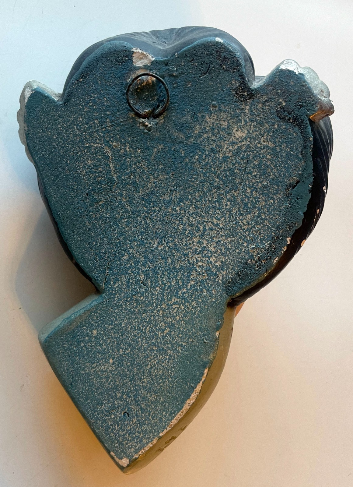 Vintage 50s Chalkware Geisha Head Asian Wall Art Hand Painted Girl