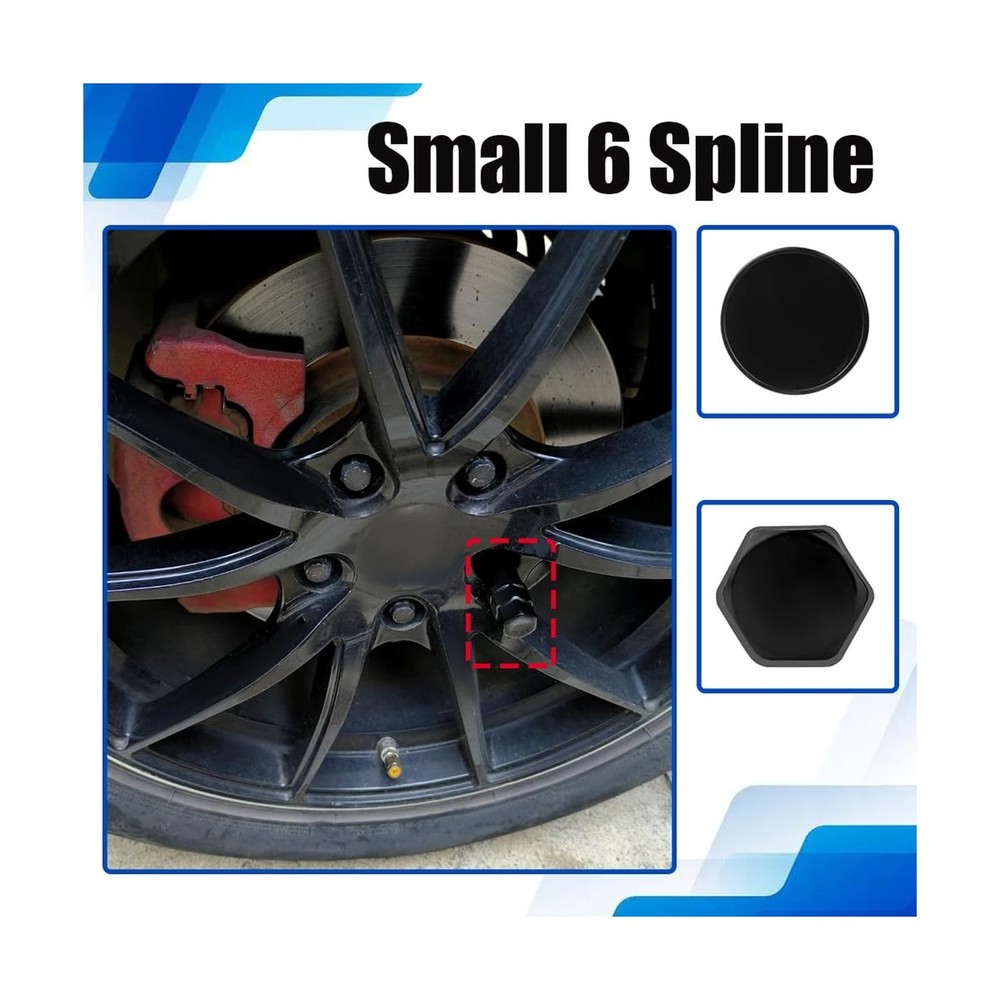 Small 6 Spline Lug Nut Socket, Wheel Lock Key Replacement for Six-Spline Whee...