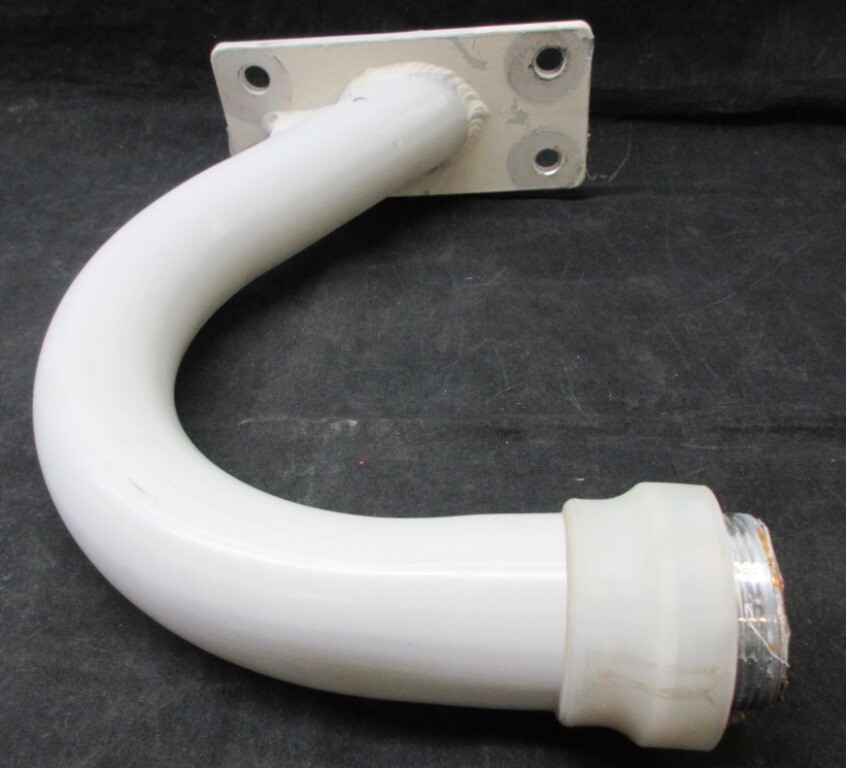 SECURITY CAMERA WALL BRACKET, 12.5" H X 2" OD, WITH MOUNT PLATE