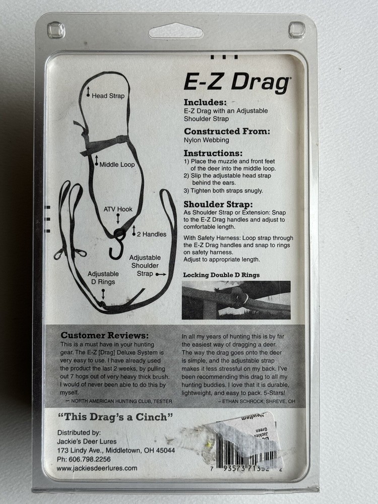 E-Z Deer Drag Basic:: Hunter Green