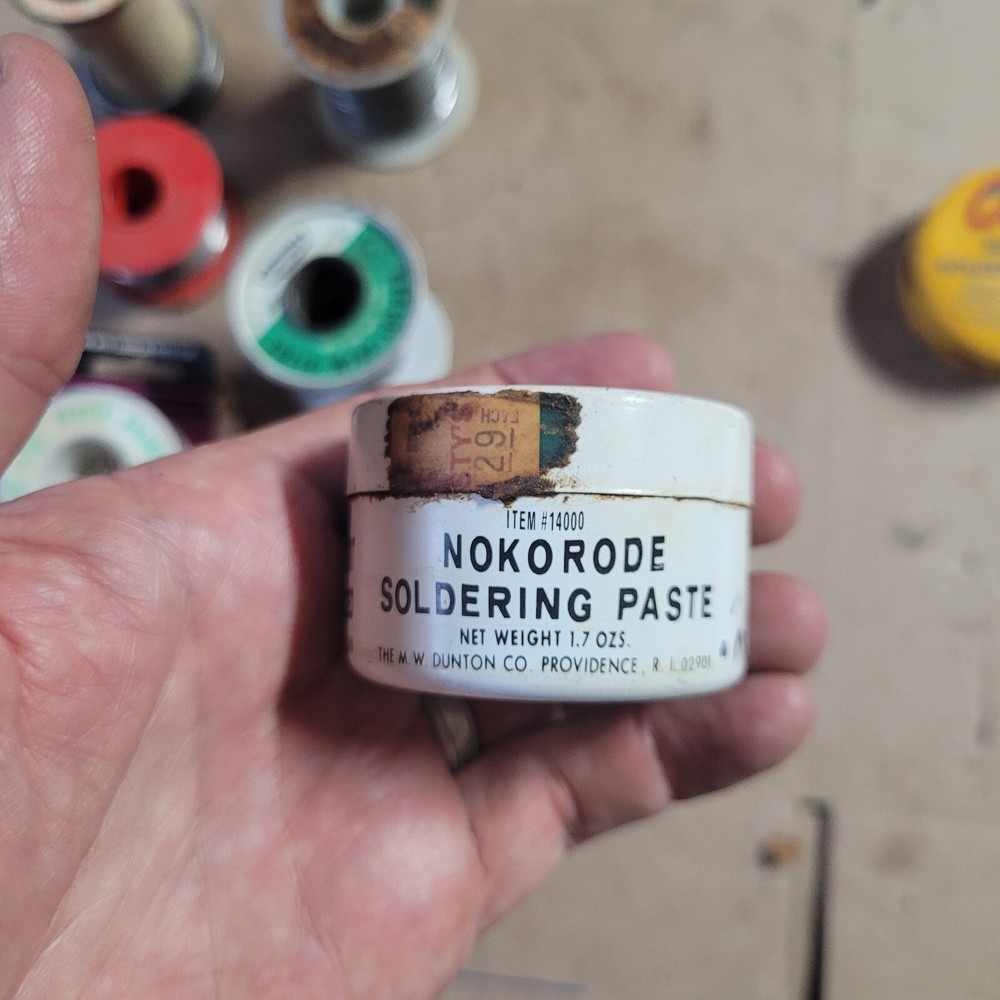Mixed Lot Soldering Wire Acid Core Rosin Solid & Paste KESTER OATEY DUNLAP