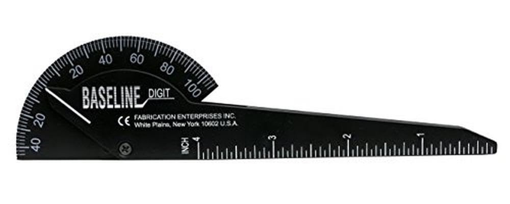 Baseline 12-1014 Black Plastic Finger Goniometer, 1-Finger Design