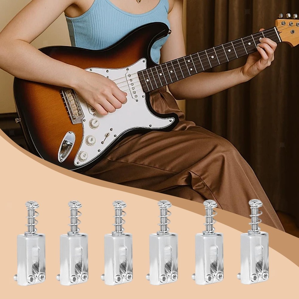 6Pcs Bridge Saddles Professional Playability Replace Components Structural