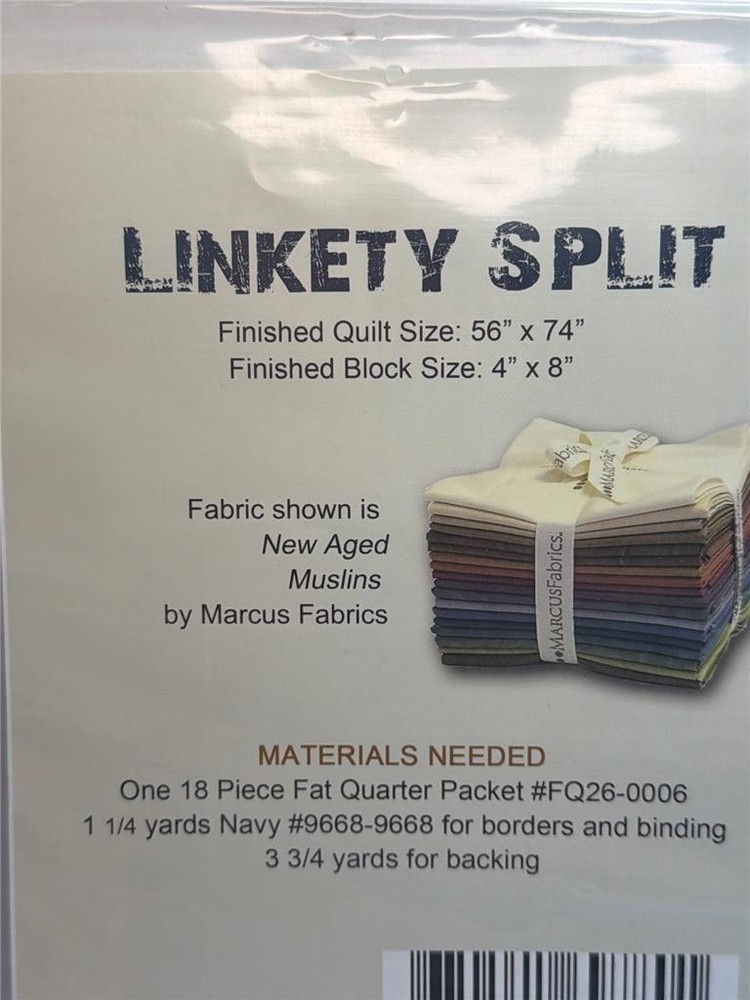 NANCY RINK DESIGNS Quilt Pattern - LINKETY SPLIT - Fat Quarter Friendly 56"x74"