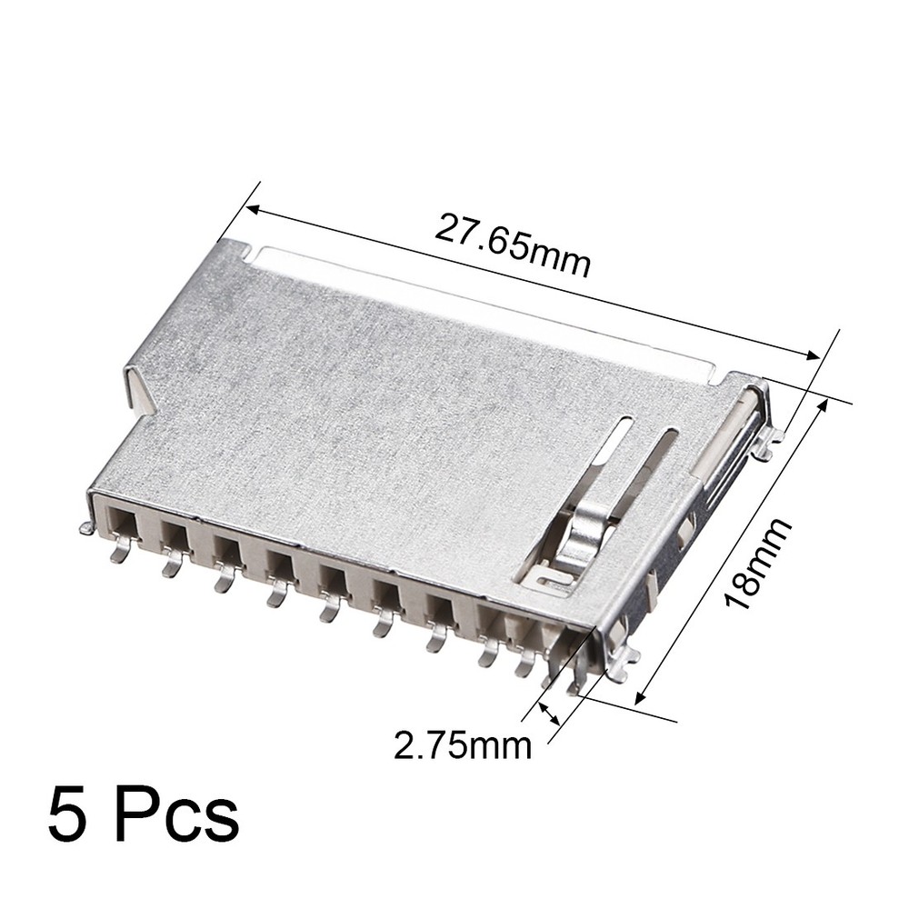 SD Memory Card Socket Short Body 11 Pin PCB Mount Connector 5pcs