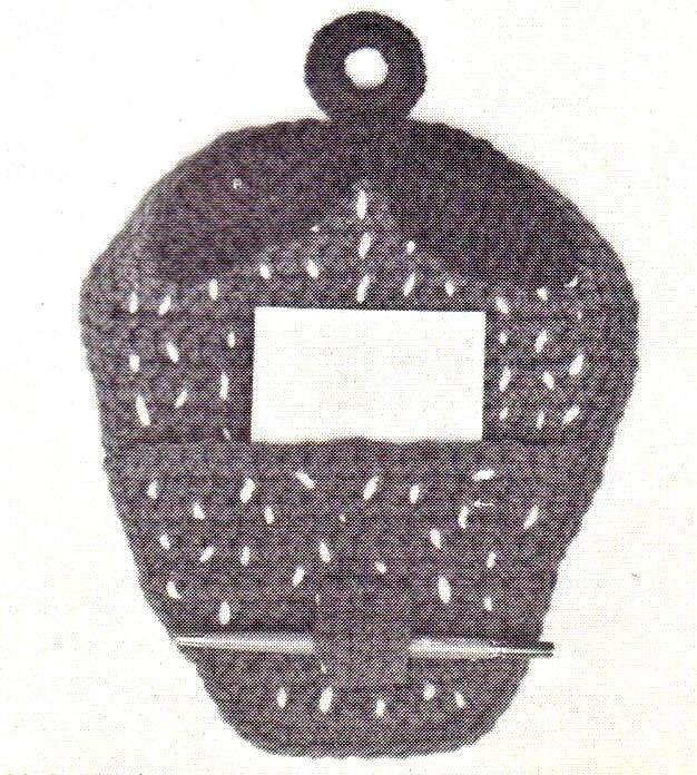 KITCHEN Strawberry Note Pad Holder/CROCHET PATTERN INSTRUCTIONS ONLY