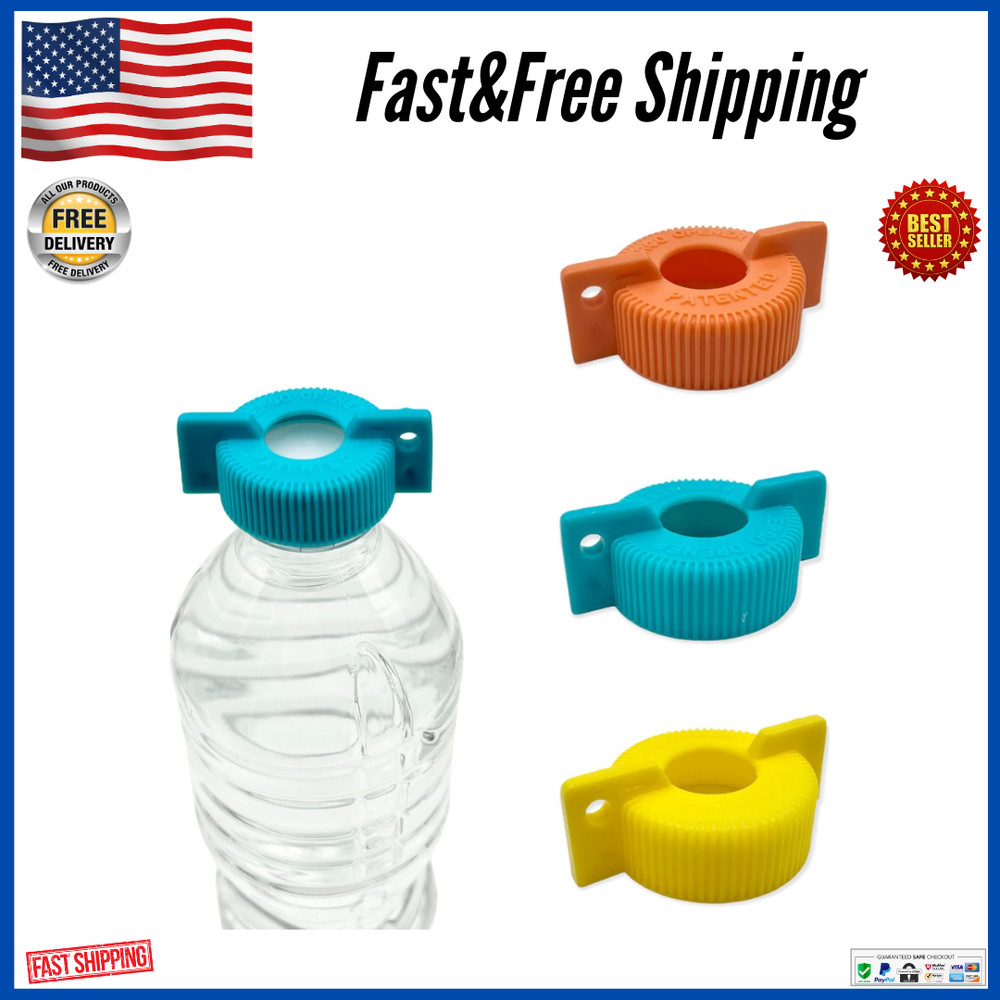 3-Pack WATER BOTTLE Opener | Arthritis Sufferers Elderly Seniors Weak Hands, USA