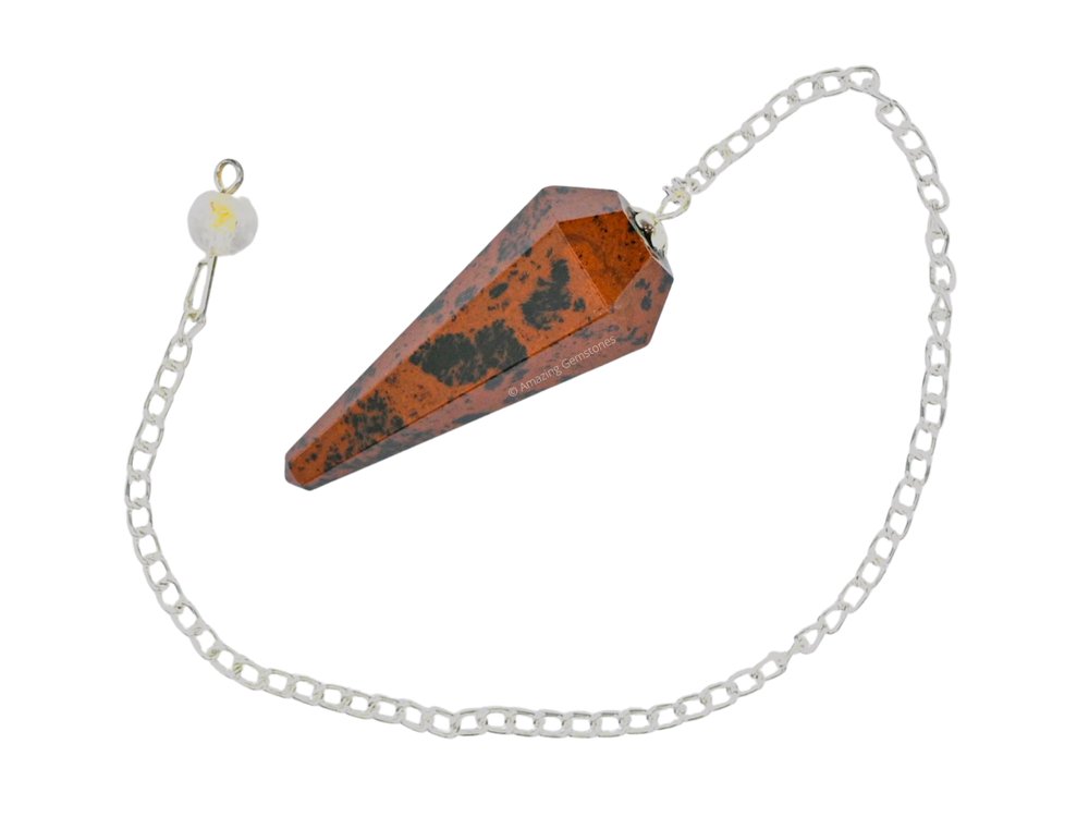 Mahogany Obsidian Dowsing Crystal Pendulum