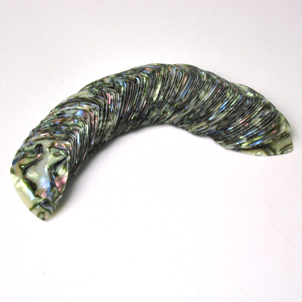 Celluloid 346 Rounded Triangle Guitar Picks Plectrums 0.71mm 100Pcs Abalone