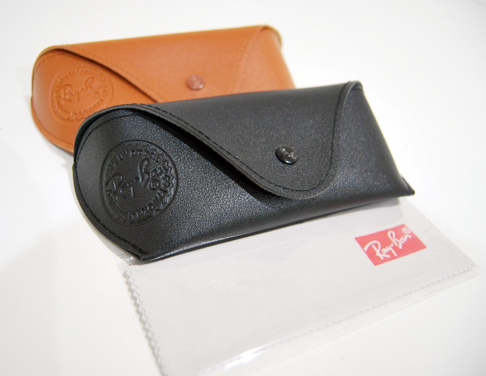 Ray Ban Case Soft Leather Case for Sunglasses & Eyeglasses with Cloth