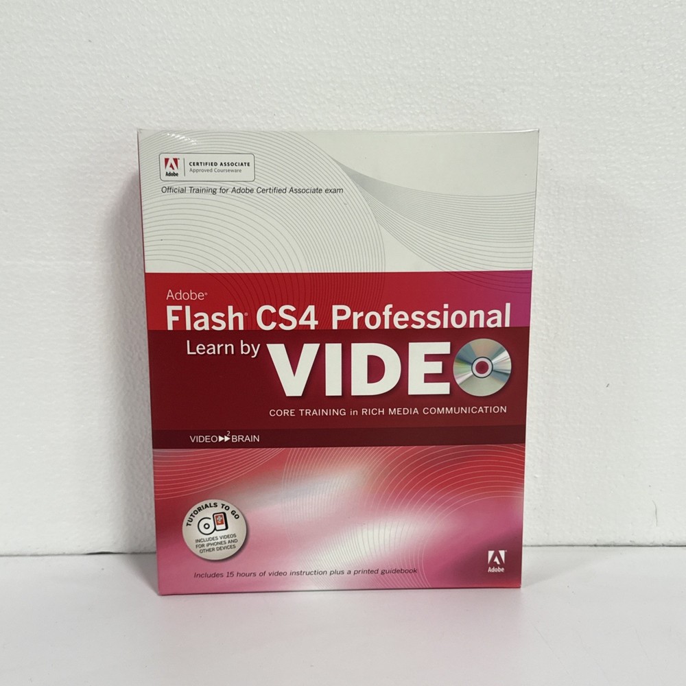 Adobe Flash CS4 Professional Learn by Video Training DVD-Rom Mac Windows Linux