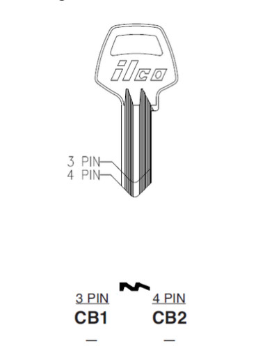 Ilco CB1 For Corbin Key Blank uncut (1 Pc)