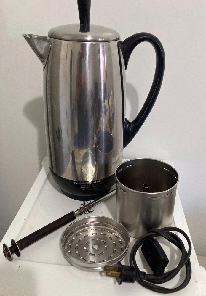 Farberware Superfast Automatic 12 Cup Percolator Coffee Pot Model 142B Tested