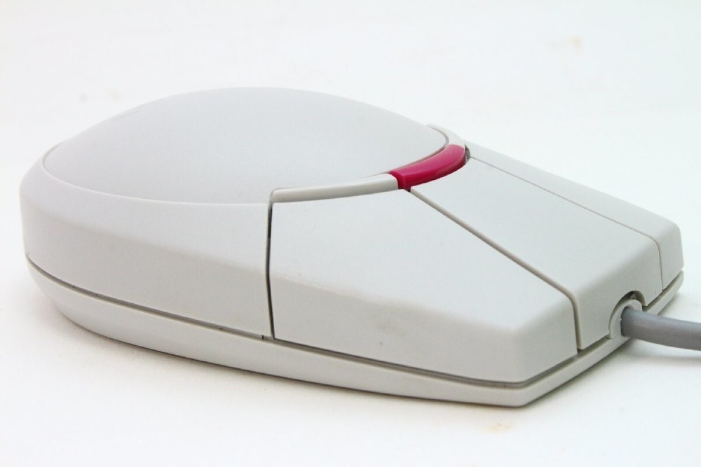 Sega Saturn HSS-0139 Genuine AuthenticLight Gray Shuttle Mouse Controller Used