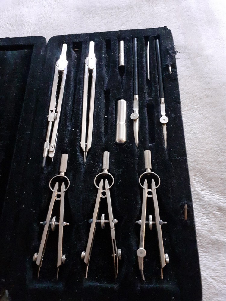 Vintage cased Simplon Technical Drawing Insrument Compass set