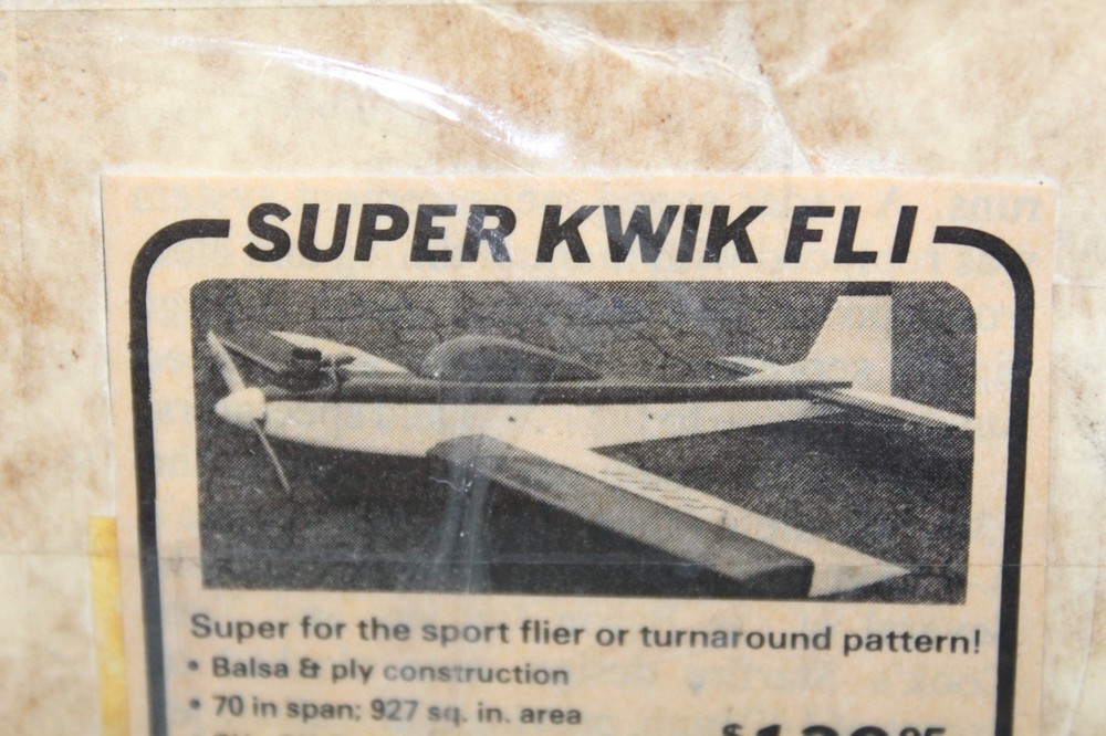 NIB SUPER KWIK FLI Balsa Kit