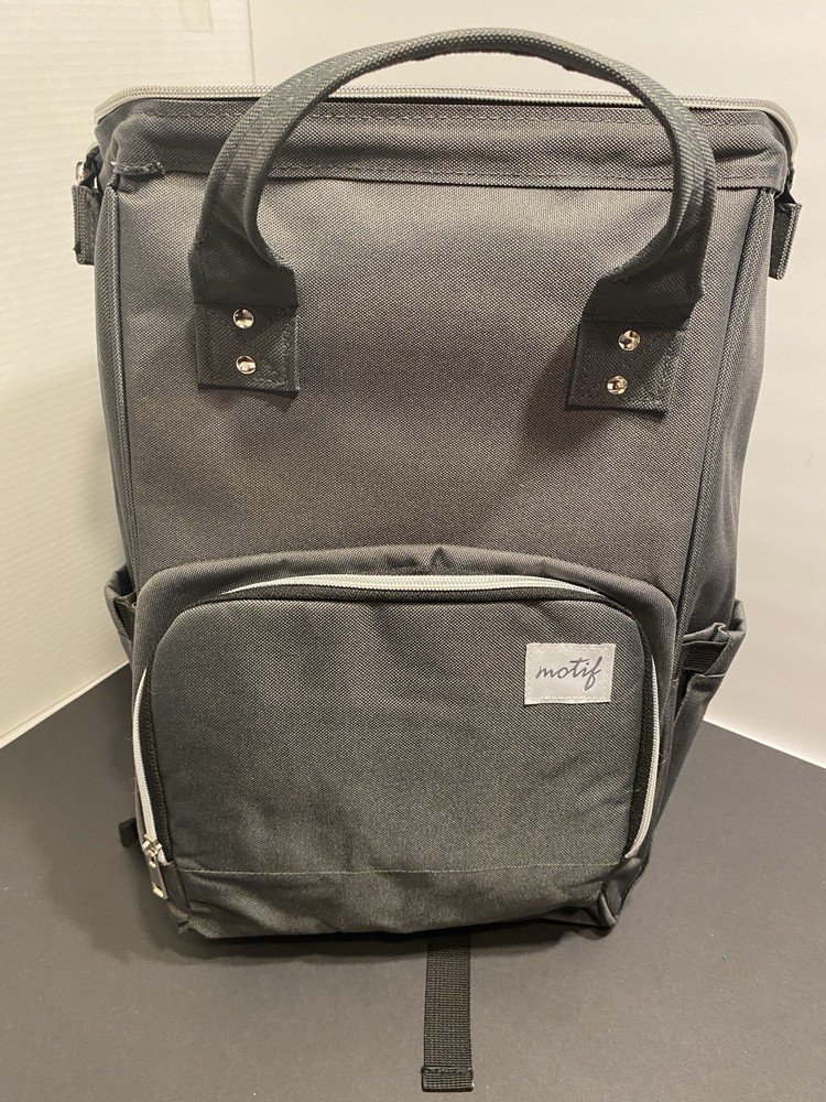 TRAVEL BACKPACK MULTIUSE /MULTIPLE STORAGE POCKETS AND INSULATED - GRAY/TEAL