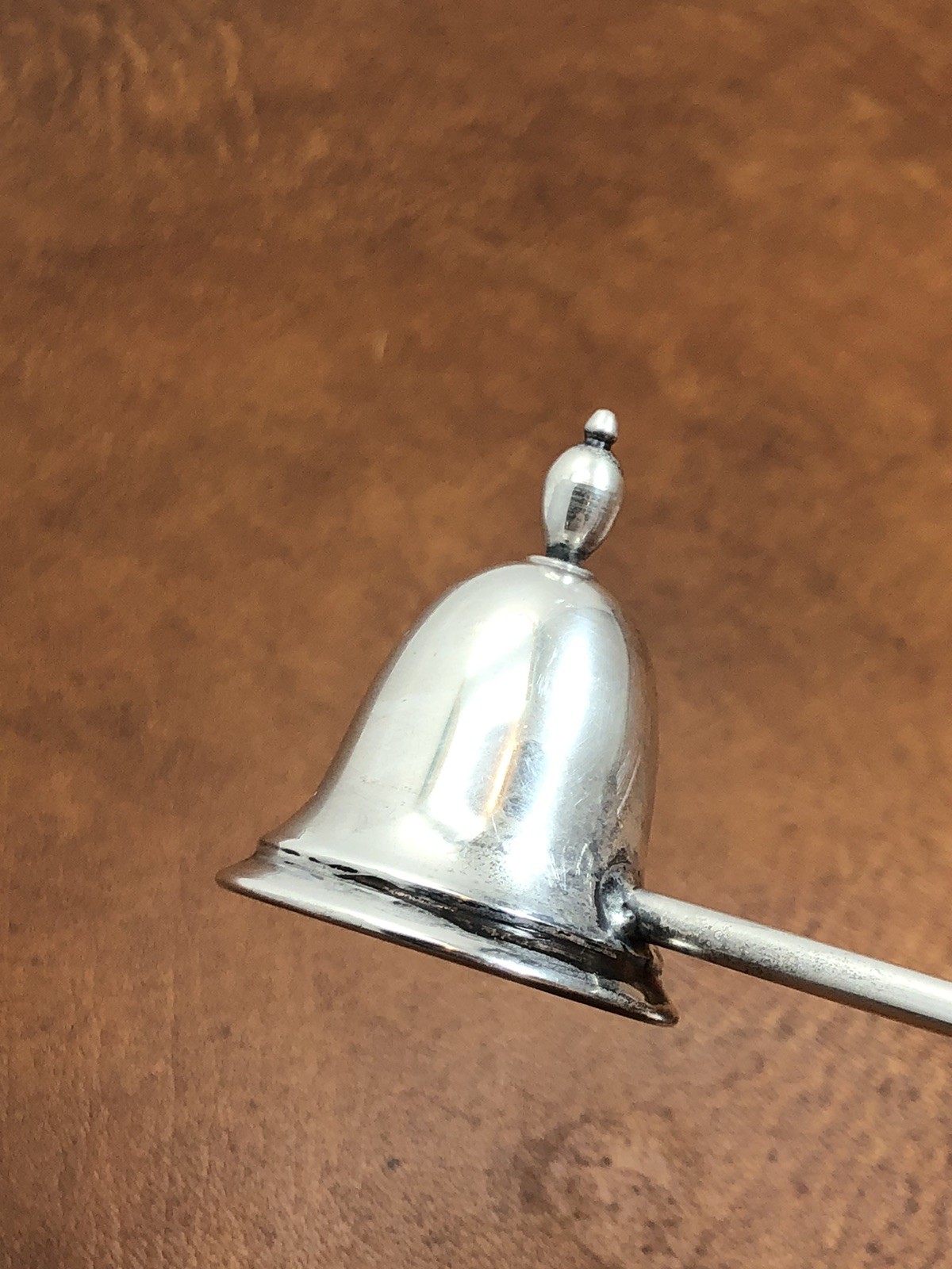 Vintage S. Kirk & Son Sterling Silver Candle Snuffer With Wood Handle 10”