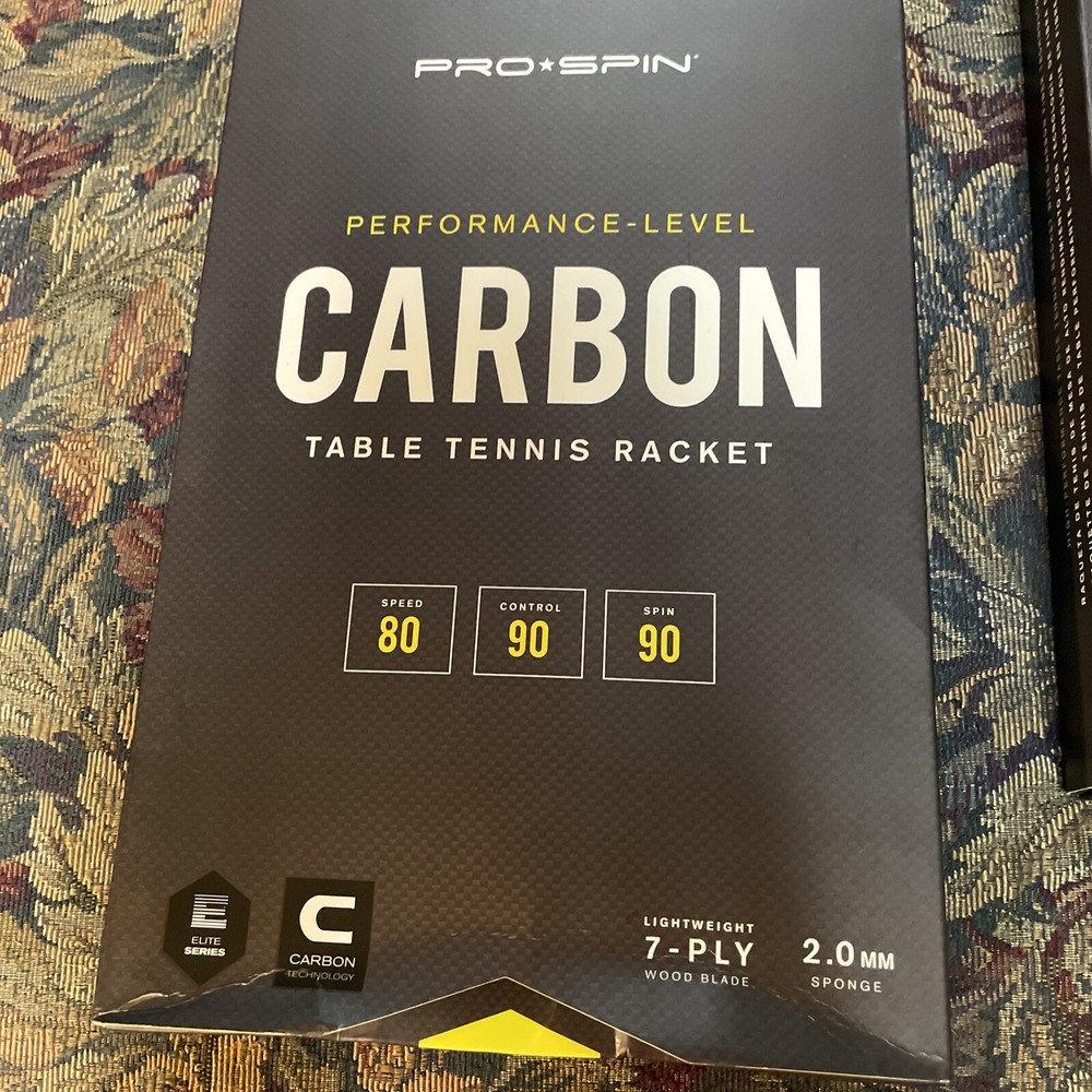 2-CARBON Elite Pro Spin Table Tennis Racket Perform Level Speed 80