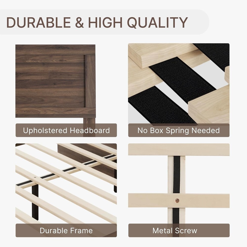 Queen Wood Bedroom Set with 2 Night