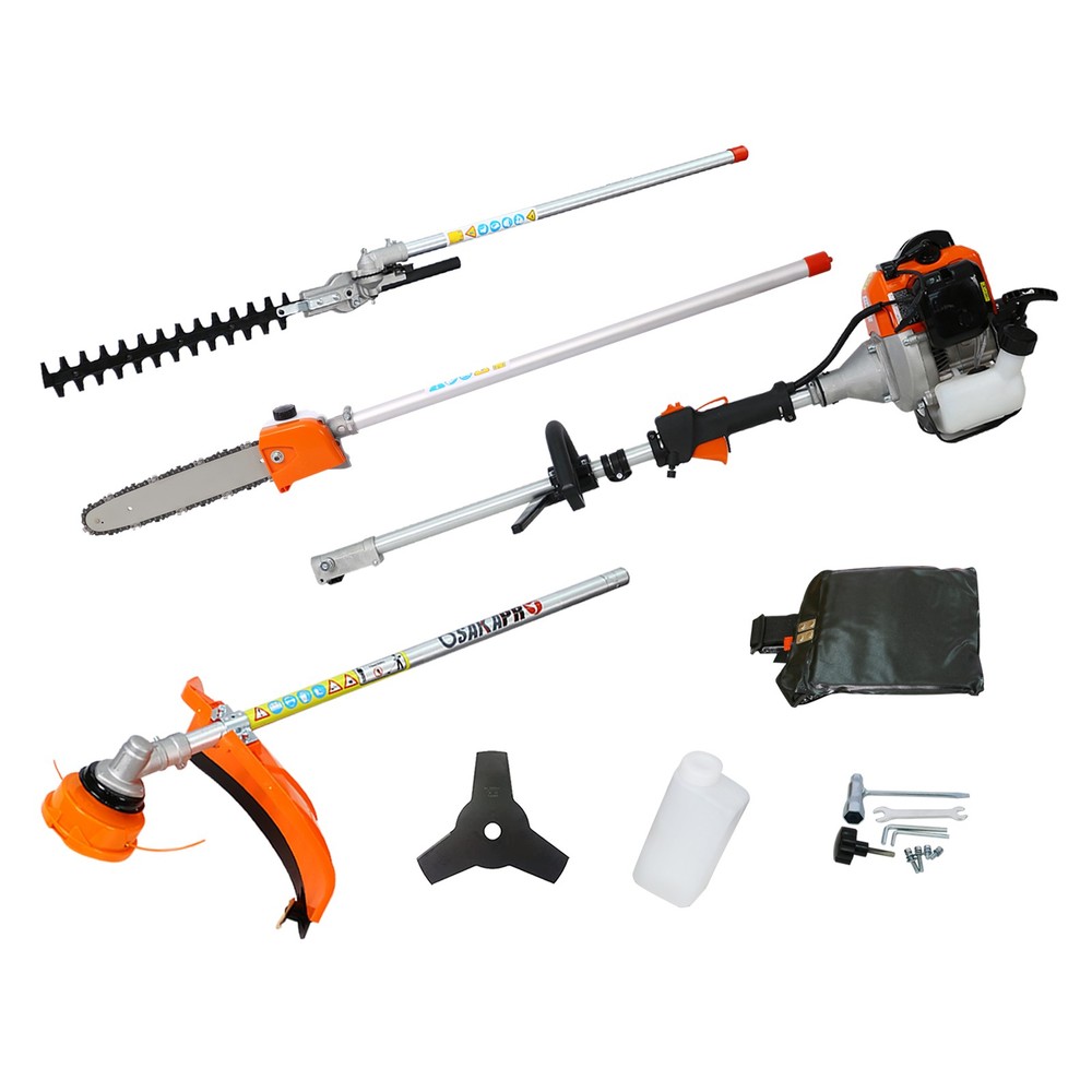 56CC 2-Cycle Multi-Functional Trimming Tool,Garden Tool System with Gas Pole Saw