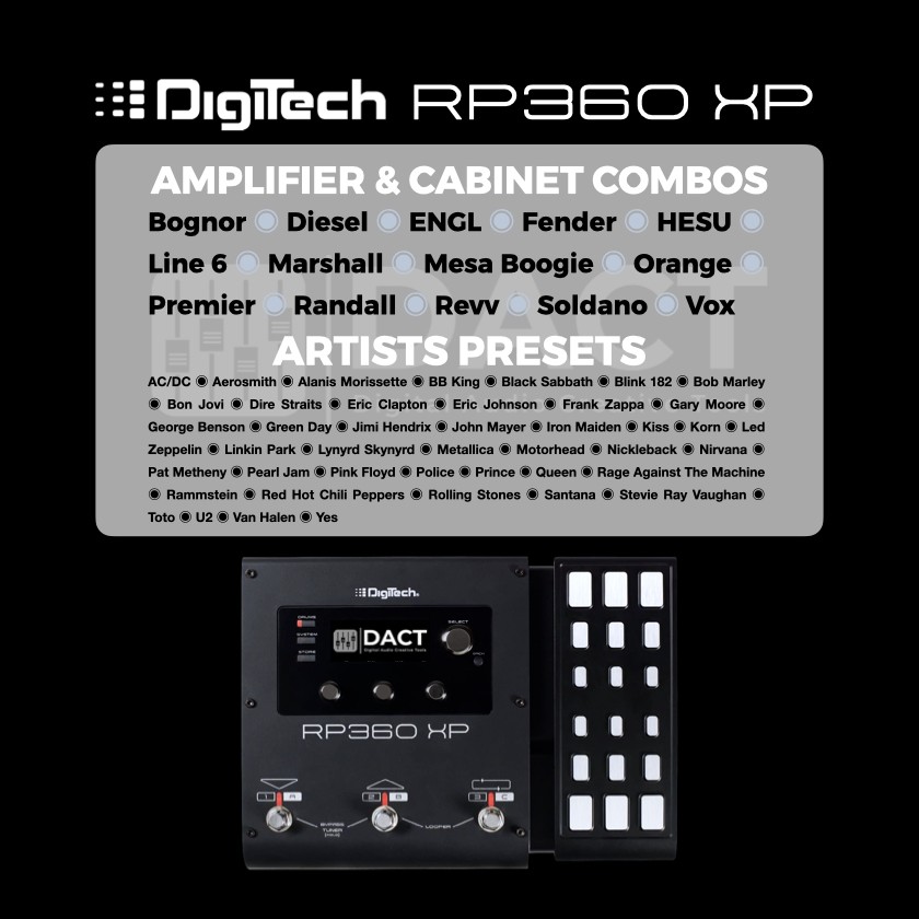 Digitech RP360XP Amplifier Modeling & FX Presets Library