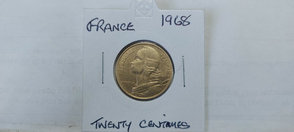 @@@ A SUPERB FRENCH TWENTY CENTIMES 1968,,@@@
