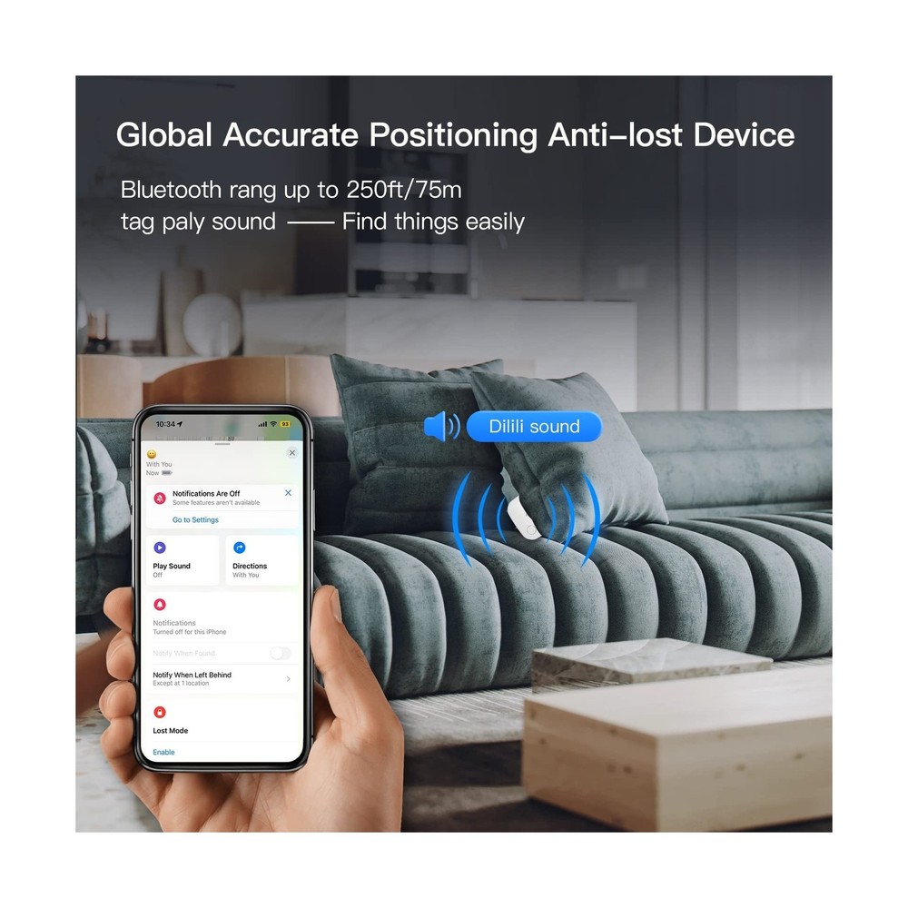 Air Tracker Tag 4 Pack Bluetooth Luggage Tracker tag Locator Works ... Fast Ship