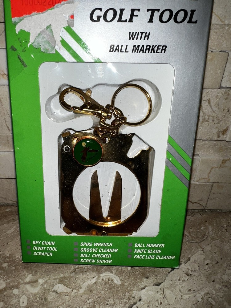 GOLFTOOL 10-in-1 Keychain Golf Tool Divot