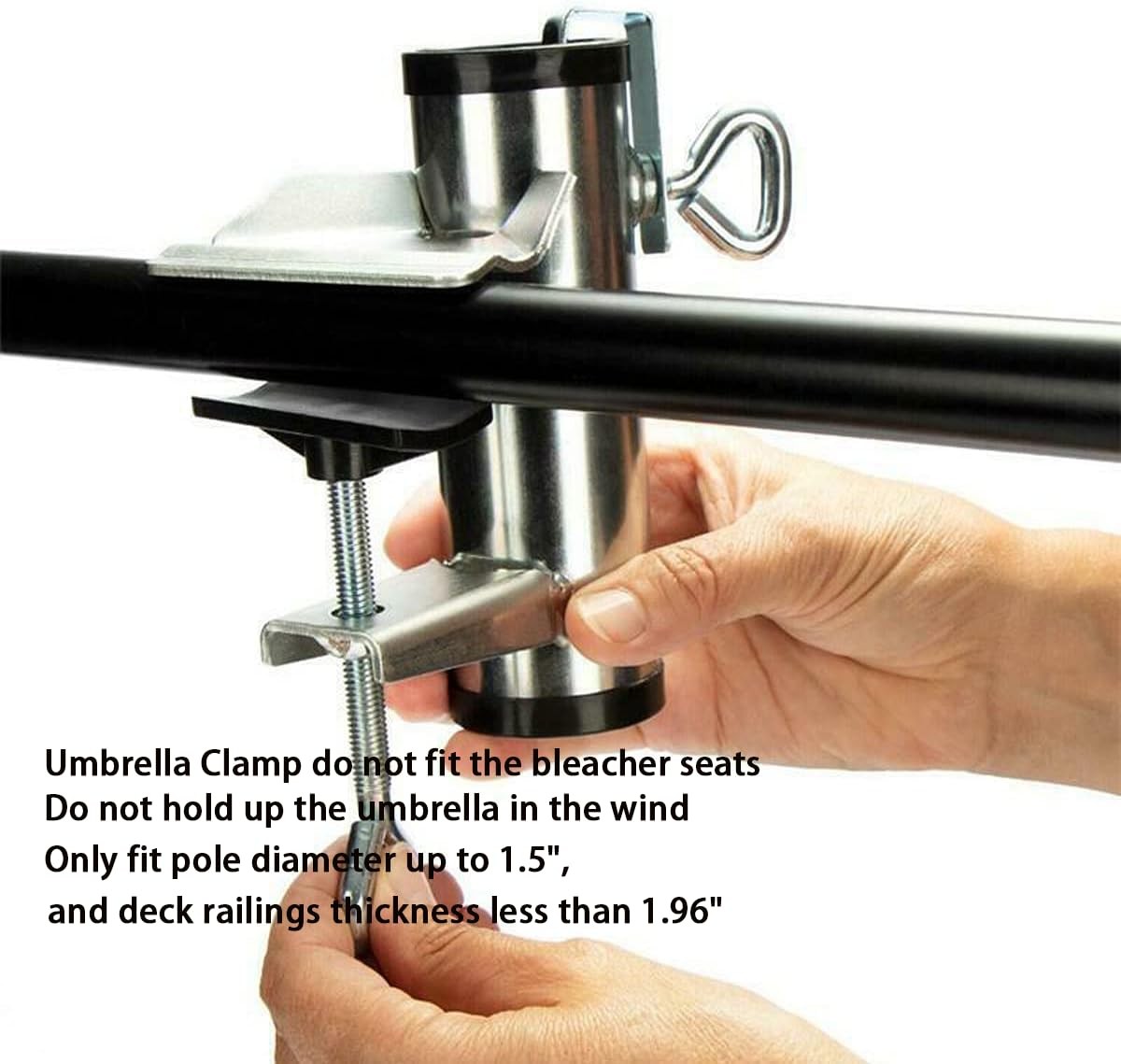 Upgrade Umbrella Clamp Stand Holder Heavy Duty Bench Buddy Patio Umbrella Fix...