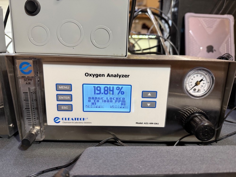Cleatech Oxygen Analyzer Nitrogen Purge Controller with O2 Sensor A21-HM-OA1