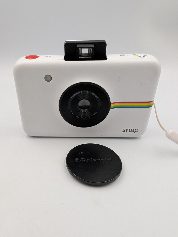 Polaroid Snap Instant Digital Camera Built in Printer White POLSP01 Working!