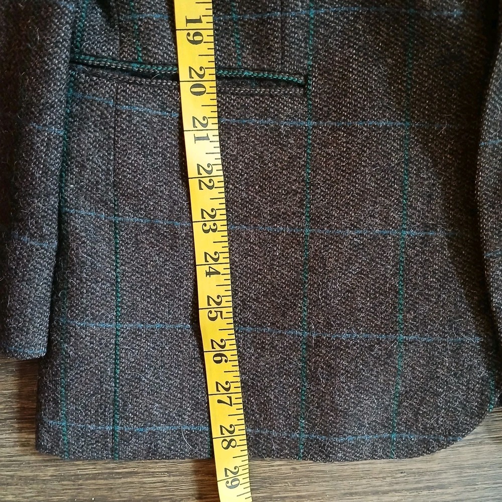 Jlopes Blazer Brown Green Wool Jacket Size 37 Mens Two Button