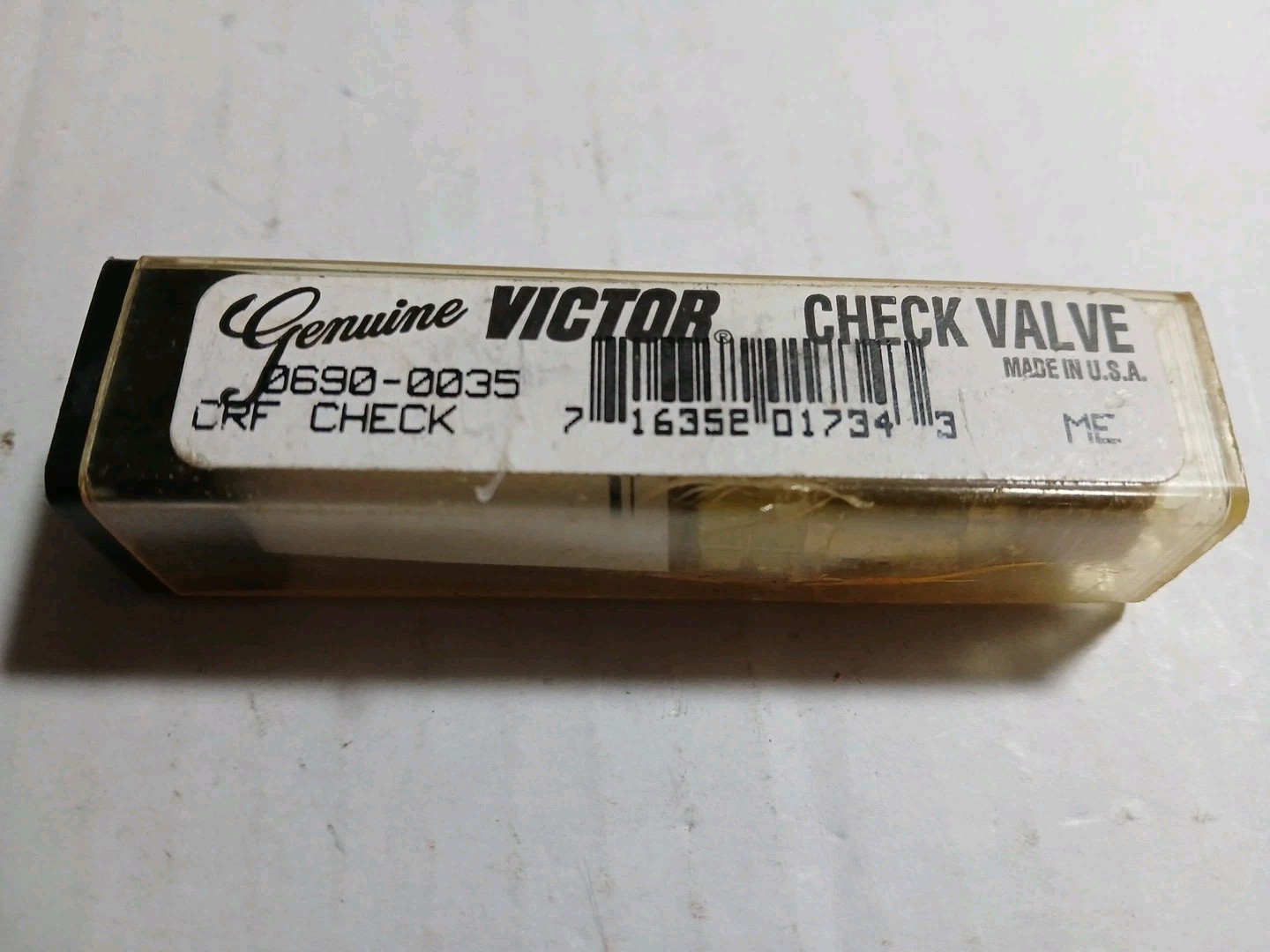 VICTOR CRF BACK PRESSURE CHECK VALVE 182101 MODEL 0690-0035 200 PSIG NEW