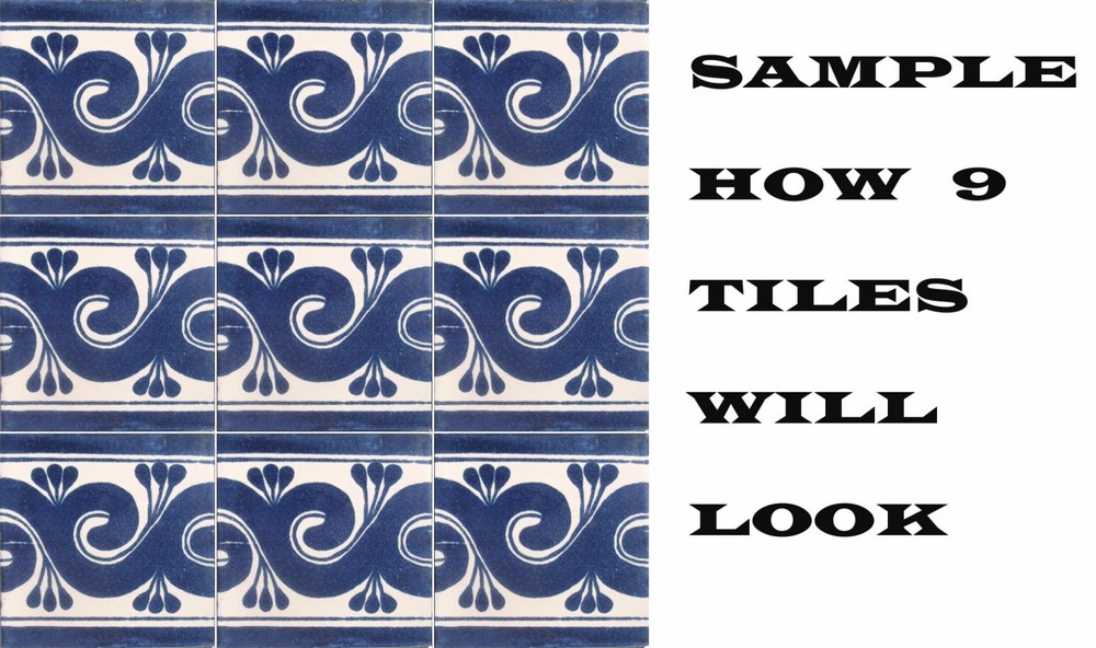 #C067 MEXICAN CERAMIC HANDMADE TALAVERA TILE SETS