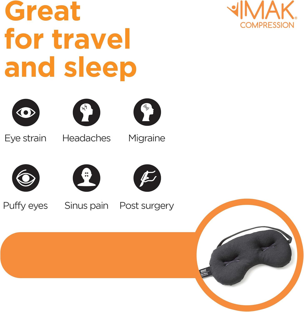 Eye Pillow - Compression Eye Mask for Headache Support - Soothes Strain - Eases