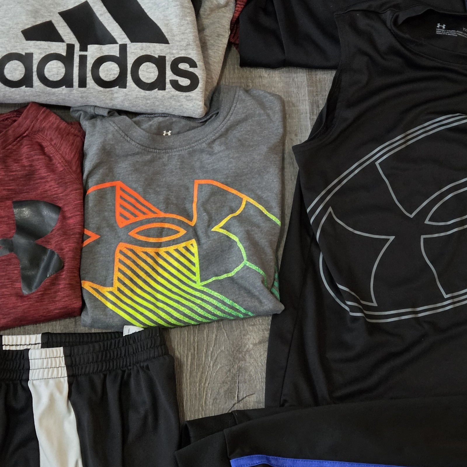 Nike, Under Armour & Adidas Boys Size 7 Clothing Lot, 21-Pc